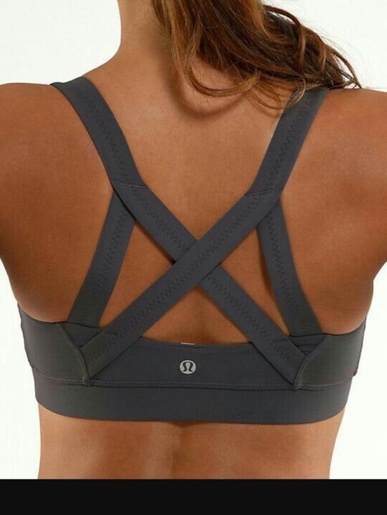 lululemon athletica Other - lululemon athletica Women's Gray Strappy Sports Bra, Size 6